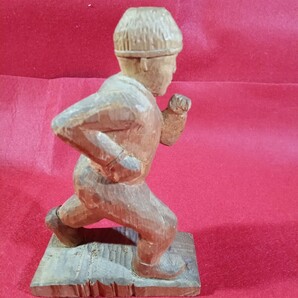 木彫 オブジェ ””走る人”” 傷無し 高さ16センチの画像5