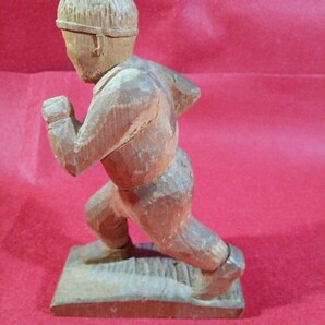 木彫 オブジェ ””走る人”” 傷無し 高さ16センチの画像4