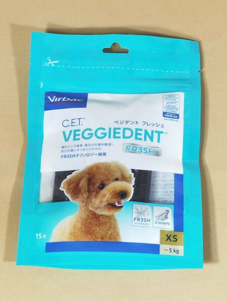 ☆ 送料無料 ビルバック C.E.T. ベジデントフレッシュ XS 15本入り ～5kg デンタルガム 犬用 Virbac