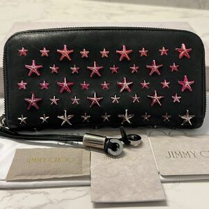 ジミーチュウ　JIMMY CHOO 財布　長財布　フィリパ　スター　スタッズ　ラウンドファスナー　レディース　