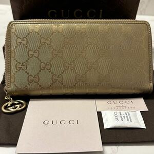 グッチ　GUCCI 財布　長財布　インプリメ　GG金具　ラウンドファスナー　レディース　