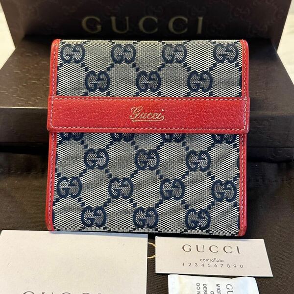 グッチ　GUCCI 財布　三つ折り　折り財布　GGキャンバス メンズ　