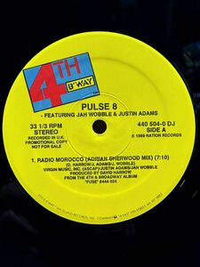 Pulse 8 Featuring Jah Wobble & Justin Adams - Radio Morocco ,4th & Broadway - 440 504-0 DJ ,12, 33 1/3 RPM ,Stereo,Promo US 1990