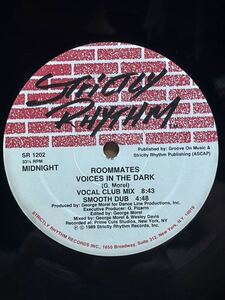 【 George Morelプロデュース！！】Roommates - Voices In The Dark ,Strictly Rhythm - SR 1202 ,12, 33 1/3 RPM ,Stereo, US 1989