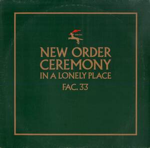 A00595460/12 -inch / new * order (NEW ORDER)[Ceremony (1981 year *FAC-33* new wave )]