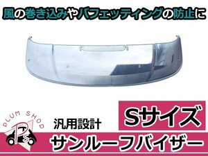 汎用 サンルーフバイザー Sサイズ 90cm x 32.5cm ダークスモーク 取付金具付き 後付け 軽自動車 ワゴン セダン 換気 曇り予防 雨よけ