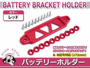 メール便 JA11 JB23 JB64 JB74 ジムニー 汎用 バッテリー ステー フェンダー ワッシャーセット レッド ブラケット ホルダー