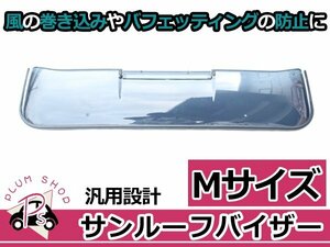 汎用 サンルーフバイザー Mサイズ 100cm x 25cm スモーク 取付金具付き 後付け 軽自動車 ワゴン セダン 換気 曇り予防 雨よけ