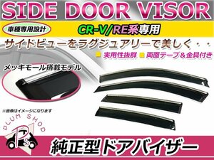 RE3 RE4 CR-V サイドドアバイザー スモーク ウィンドウ バイザー 雨よけ W固定 4枚セット 1台分