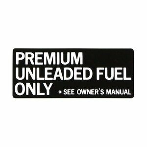 メール便 トヨタ純正 US輸出車用 フューエル コーションプレート ハイオク用 PREMIUM UNLEADED FUEL ONLY シール ステッカー