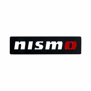 【正規品】 日産 ニスモ NISMO 純正 メタルエンブレム ブラック 黒 サイズ 25mm×100mm アルミ製