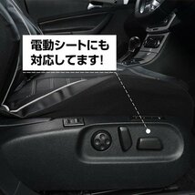 汎用 シートカバー 2席セット グレー×ブラック 前席 フロントのみ 運転席 助手席 PUレザー 合成皮革 防水 エプロンタイプ 軽自動車 普通車_画像4