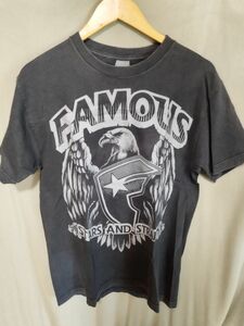 ヴィンテージ Famous スター & ストラップ Tシャツ メンズ XL ブラック スケート ヒップホップ バンド イーグル 
