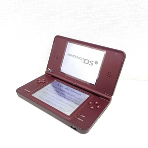 5851★動作◎ Nintendo 任天堂 DSi LL 本体 UTL-001 ワインレッド タッチペンなし 充電器なし 画面焼け