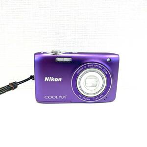 5766★Nikon ニコン COOLPIX クールピクス S3100 デジタルカメラ デジカメ 動作確認済み パープル 紫 カメラ 1円スタート