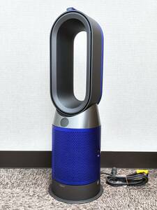 5843[ used beautiful goods *dyson/pure hot+cool(2021 year made )] Dyson air purifier talent attaching fan heater {HP04} blue remote control * air conditioning equipment temperature manner cold manner OK