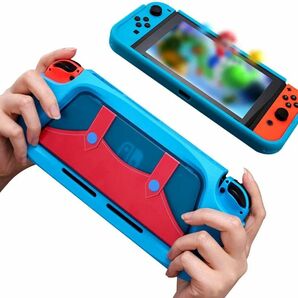 ゲーム保護ケース 保護カバーケース スイッチコンソール Joy-Con ブルー