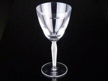 【扇屋】 LALIQUE ルーブル ワイングラス 高さ 約19㎝ 幅 約9㎝ ルネ・ラリック ガラス 洋食器 z_画像2