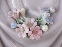 【扇屋】リヤドロ 花のバスケット 高さ 約25cm 幅 約10.5cm×約12cm LLADRO フィギュリン 女性 花籠 人形 西洋 アンティーク 置物 F-2_画像7