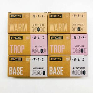 FCS サーフィン用ワックス wax ワックス 真夏用 夏用 ベース warm tropical base 6個セット NO825