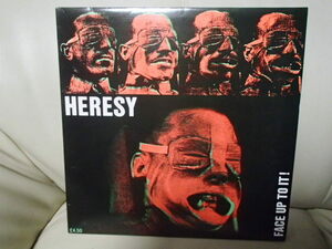 【ENGLAND盤 LP】　FACE UP TO IT/ HERESY　ハードコアUK