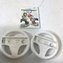 【送料無料】Nintendo Wii ソフト マリオカートWii ハンドル RVL-024 2個付き AAL0417小5450/0515_画像1