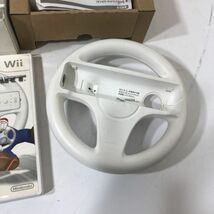 【送料無料】Nintendo Wii ソフト マリオカートWii ハンドル RVL-024 2個付き 箱あり AAL0417小5449/0515_画像2