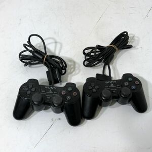 動作確認済/送料無料 PS2 コントローラー SCPH-10010 ブラック 2点まとめて AAL0417小5423/0515