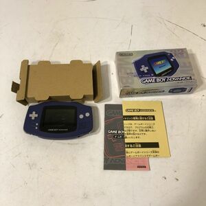 【送料無料】任天堂 Nintendo ゲームボーイアドバンス AGB-001 ネイビー ブルー 取扱説明書/箱付 AAL0501小5745/0530