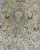百貨店展示品　シルク100％ 最高峰225万ノット　イラン産　手織り 高級ペルシャ絨毯 101×152cm　#5_画像3