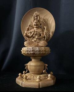 . wave sculpture total keyaki material Buddhism handicraft tree carving Buddhism precise sculpture finest quality goods ... finishing goods love . Akira . seat image 