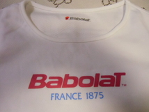 ★Babolat バボラ　レディース　Ｔシャツ　Ｍサイズ　白×ピンク　テニス　ほぼ新品★_画像2