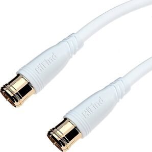 HiFind アンテナケーブル 1M 白 交換ケーブル オーディオケーブル