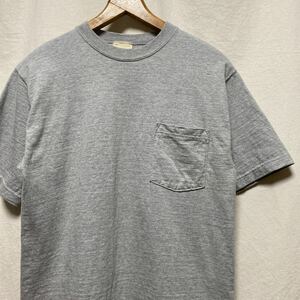 アメリカ製　GOODWEAR ポケットTシャツ　杢グレー　M 無地　グッドウェア　USA 米国製　半袖　ヘビーウェイト　グレー