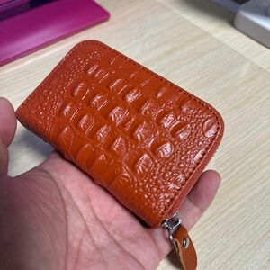 【未使用品】ジャバラ式　カードケース　合皮　茶色