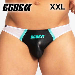 【超光沢 & メッシュ！貴重なXXLサイズ！】EGDE CUTOVER ビキニ 黒 XXLサイズ