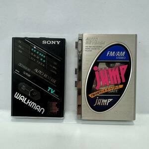 [1 jpy start! electrification not yet verification ] portable cassette player 2 point summarize Junk SONY Sony Walkman WM-F101/National jump RX-SA11