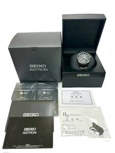 【美品】稼働品 SEIKO セイコー ASTRON アストロン SBXC037 5X53-0AB0 GPS セラミック チタン 電波 QZ 黒文字盤 メンズ 腕時計 中古 現状品