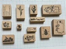 即決【C】ボタニカルプラント ヴィンテージスタンプ 12個入り ハンドメイド 植物　送料無料　スタンプセット スタンプ ヴィンテージ_画像10