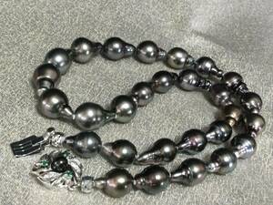 【南洋黒蝶真珠ネックレス】綺麗 ◆ 約55 g 約45cm ◆pearl パール jewelry ジュエリー necklace 