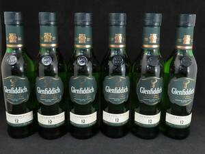 1円～　未開栓　Glenfiddich グレンフィディック 12年 シングルモルト ウイスキー 　350ml　6本セット