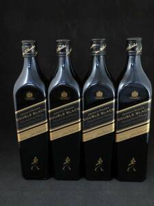 1円～　未開栓　JOHNNIE WALKER　ジョニーウォーカー　ダブルブラック　700ｍｌ　4本セット