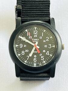 0P106 TIMEX Timex quartz analogue wristwatch SR626SW black face men's wristwatch 