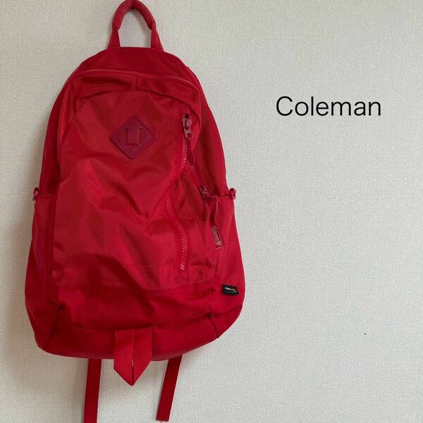 Coleman リュック　レッド　赤