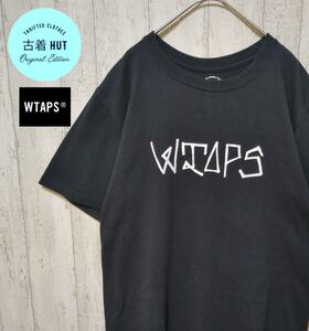 WTAPS　ダブルタップス　Tシャツ　シンプル　ロゴ　ブラック　古着　#h714