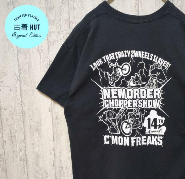 ハーレー　NEW ORDER　ニュー・オーダー　チョッパー　Tシャツ　古着　#hs6