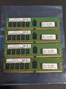 SAMSUNG サーバー用メモリ 8GB×4枚 合計32GB PC4-19200(DDR4-2400) ECC Registered BIOS起動確認済md2