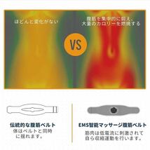 EMS腹筋ベルト 腹筋パッド ジェルシート不要 USB充電式 腹筋トレーニング_画像5