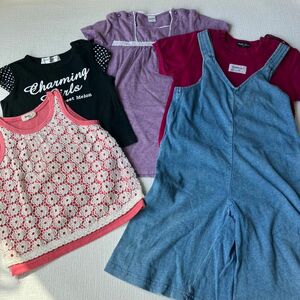 女の子用可愛い服セット (90サイズ)トップス　デザイン　タンクトップ　ワンピース　夏服　まとめ売り Tシャツ