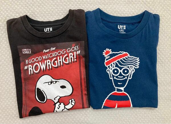 UNIQLO Tシャツ　130cm ２枚セット　スヌーピー　ウォーリー